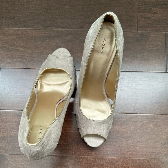 Nude Suede Heels - Picture 2 of 2